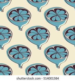 Colorful seamless pattern with abstract fruit seed. Vector illustration eps 8