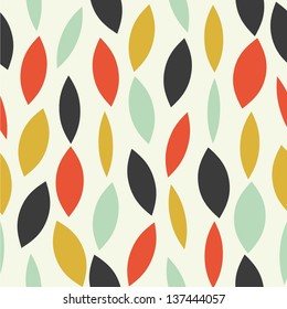 colorful seamless pattern with abstract leaves