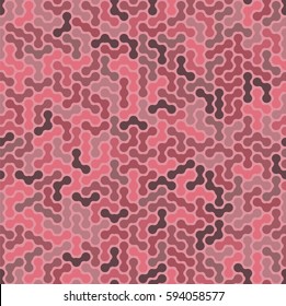 Colorful seamless pattern abstract maze. Shades of red. Design element. Vector graphics.