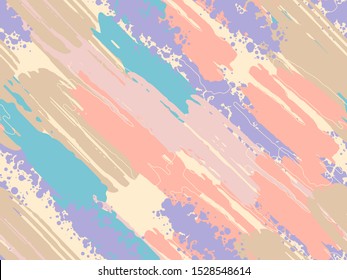 Colorful seamless pattern with abstract shapes. Modern collage illustration in vector