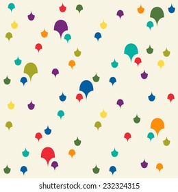Colorful seamless pattern with abstract shapes