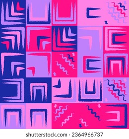 Colorful seamless pattern of abstract shapes. Background template for interior, postcards, textiles, textures, covers, banners, fabric, clothing, packaging and creative ideas