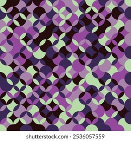 Padrão colorido sem emenda. Formas e círculos abstratos. Ilustração vetorial