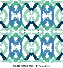 Colorful seamless pattern with abstract textured brush strokes