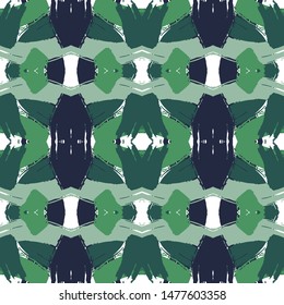 Colorful seamless pattern with abstract textured brush strokes