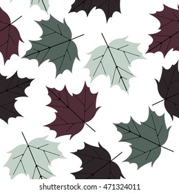 Colorful seamless pattern with autumn leaves can be used for wallpapers, surface textures, textile, linen, kids cloth, pattern fills and more designs. 