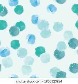 Colorful seamless pattern, background, header, collage with different watercolor shapes. Vector illustration. Trendy colors 