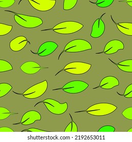 Colorful seamless pattern for background and wallpaper. Modern style abstract ornament texture. Vector formats. Indonesian leaves batik pattern.