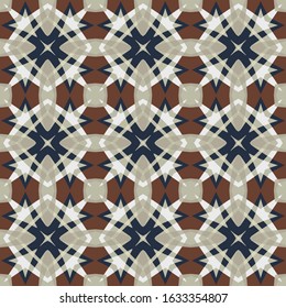 Colorful seamless pattern in beige, blue and brown for textile and design