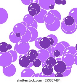 Colorful seamless pattern with  bubbles. Vector abstract background.