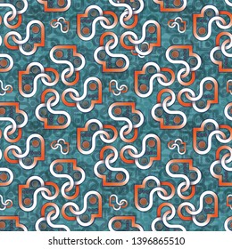 Colorful seamless pattern with circles. Fabric print. Cute abstract background. EPS10 vector illustration.