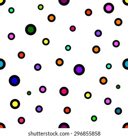 Colorful seamless pattern with circles. Modern stylish texture. Vector background. Eps 10