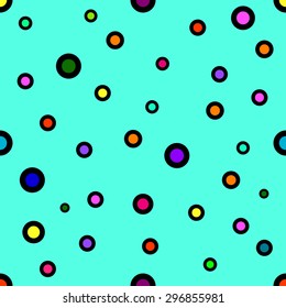 Colorful seamless pattern with circles. Modern stylish texture. Vector background. Eps 10