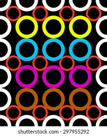 Colorful seamless pattern with circles. Modern stylish texture. Vector background. Eps 10