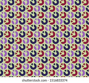 Colorful seamless pattern with circles. Path geometric background.