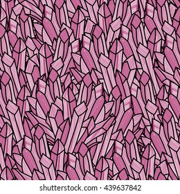 Colorful seamless pattern with crystal minerals. Repeating background. Can be used as print on fabric, wrapping, scrap-booking
