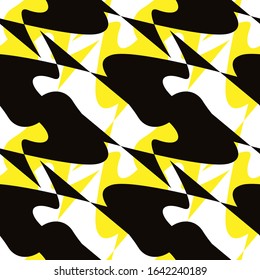 Colorful seamless pattern with curved shapes.