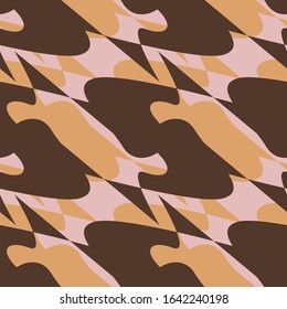 Colorful seamless pattern with curved shapes.