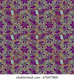 Colorful seamless pattern with cute flowers. Watercolor seamless pattern for textile. Hand drawn flower seamless pattern (tile).