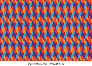Colorful seamless pattern with decorative geometric elements. Vector illustration.
