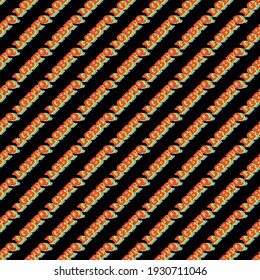 Colorful seamless pattern design of LGBTQ isolated on black background.