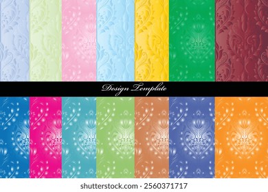 Colorful Seamless Pattern Design Template for Backgrounds 