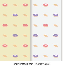 colorido patrón sin costura con postre transparente sobre fondo blanco