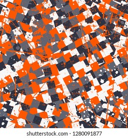 Colorful seamless pattern. Digital pattern with different square colors elements for banner or mobile application. Vector Texture.
