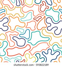 Colorful seamless pattern in doodle style.