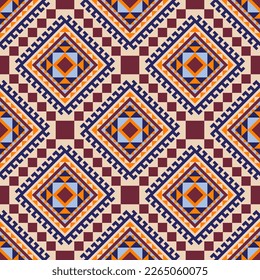 colorful seamless pattern with ethnic ornament