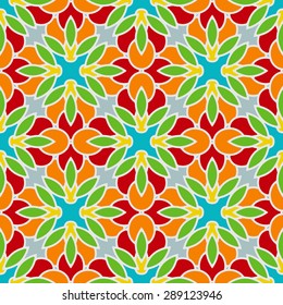 Colorful seamless pattern with fabric texture. Vector abstract background