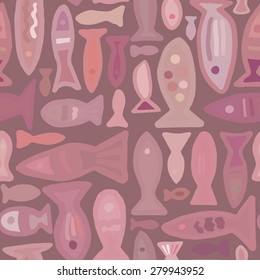 Colorful seamless pattern with fish