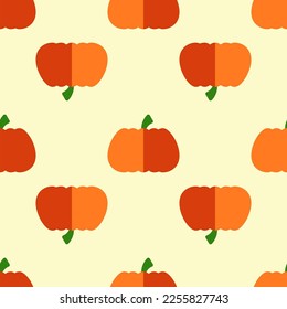 Colorful seamless pattern of flat pumpkin for fabric, textile, wrappers and other various surfaces 