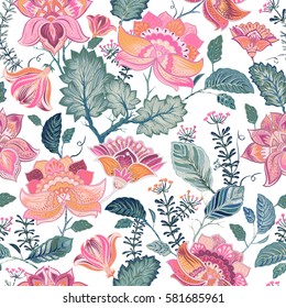  Color sin fisuras. Fondo floral. Papel pintado de flores.