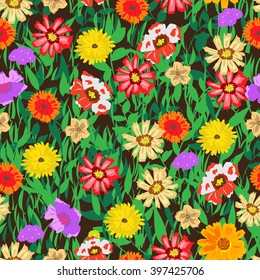 colorful seamless pattern with flower