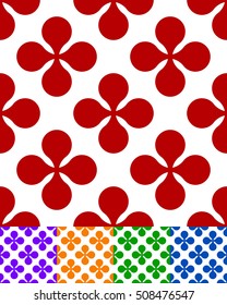 Colorful seamless pattern with flower like motif
