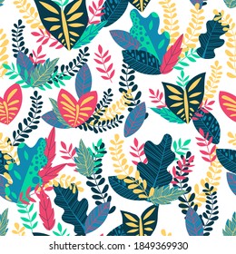 Colorful seamless pattern with flowers