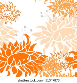 Colorful seamless pattern with flowers