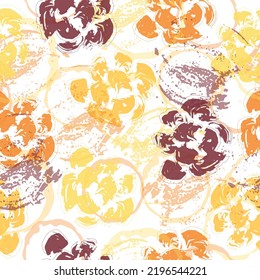 Colorful seamless pattern with flowers on a white background.  Drawing for fabric, textiles, wallpaper, albums, covers, scrapbooks
