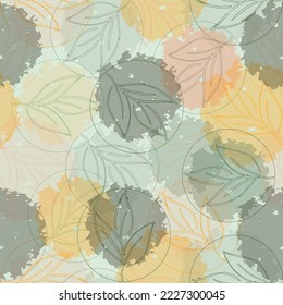 Colorful seamless pattern with flowers on a white background. Delicate multicolored flowers and tropical leaves on pastel background.