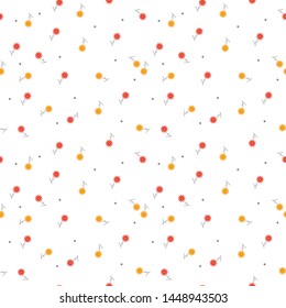 Colorful seamless pattern with flowers. Vector background.Can be used for wallpaper,fabric, web page background, surface textures.
