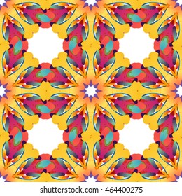 Colorful seamless pattern with free shape, blots and splashes. It can be used as background, greeting card or business card template