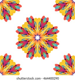 Colorful seamless pattern with free shape, blots and splashes. It can be used as background, greeting card or business card template