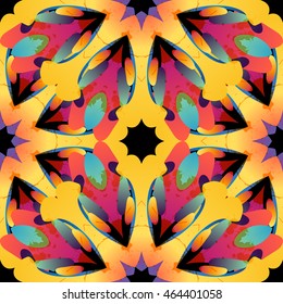 Colorful seamless pattern with free shape, blots and splashes. It can be used as background, greeting card or business card template