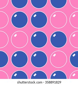 Colorful seamless pattern with funny bubbles. Vector abstract background.