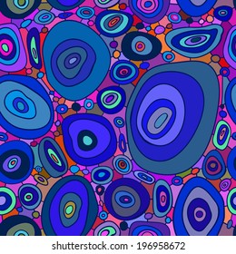Colorful seamless pattern funny hippie. Vector. 
