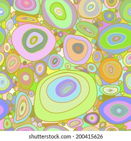 Colorful seamless pattern funny hippie. Painted hands. Vector.