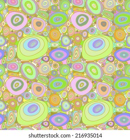 Colorful seamless pattern funny hippie. Painted hands. 
