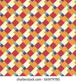 Colorful seamless pattern with geometric shapes. Multicolored texture  for textile, decoration, print or wrapping.
