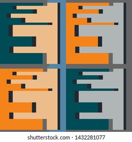 Colorful seamless pattern with geometry element.